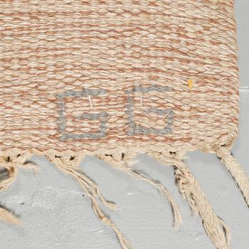 A flat weave signed GG, probably Gitt Grännsjö-Carlsson, second half of the 20th century, 233 x 170 cm.