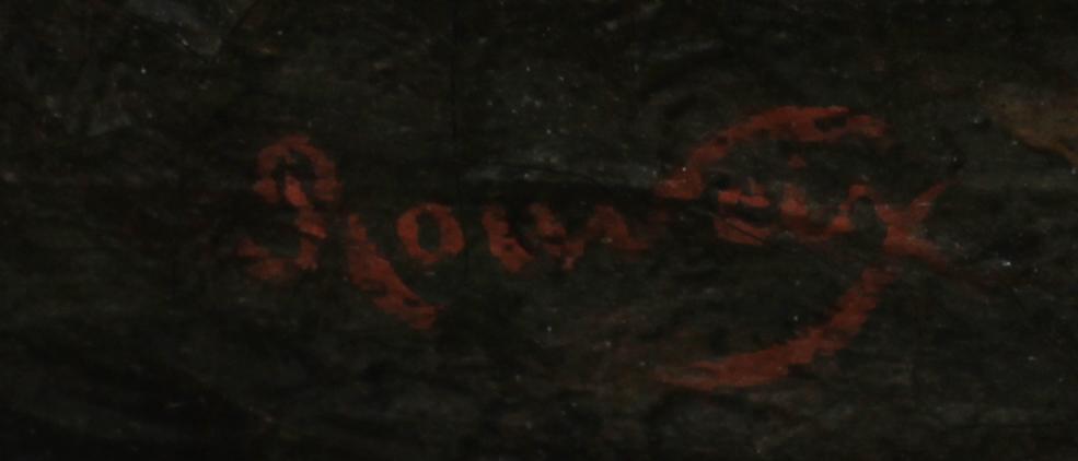 OKÄND KONSTNÄR, olja på duk. Bär sign. 1800-tal.