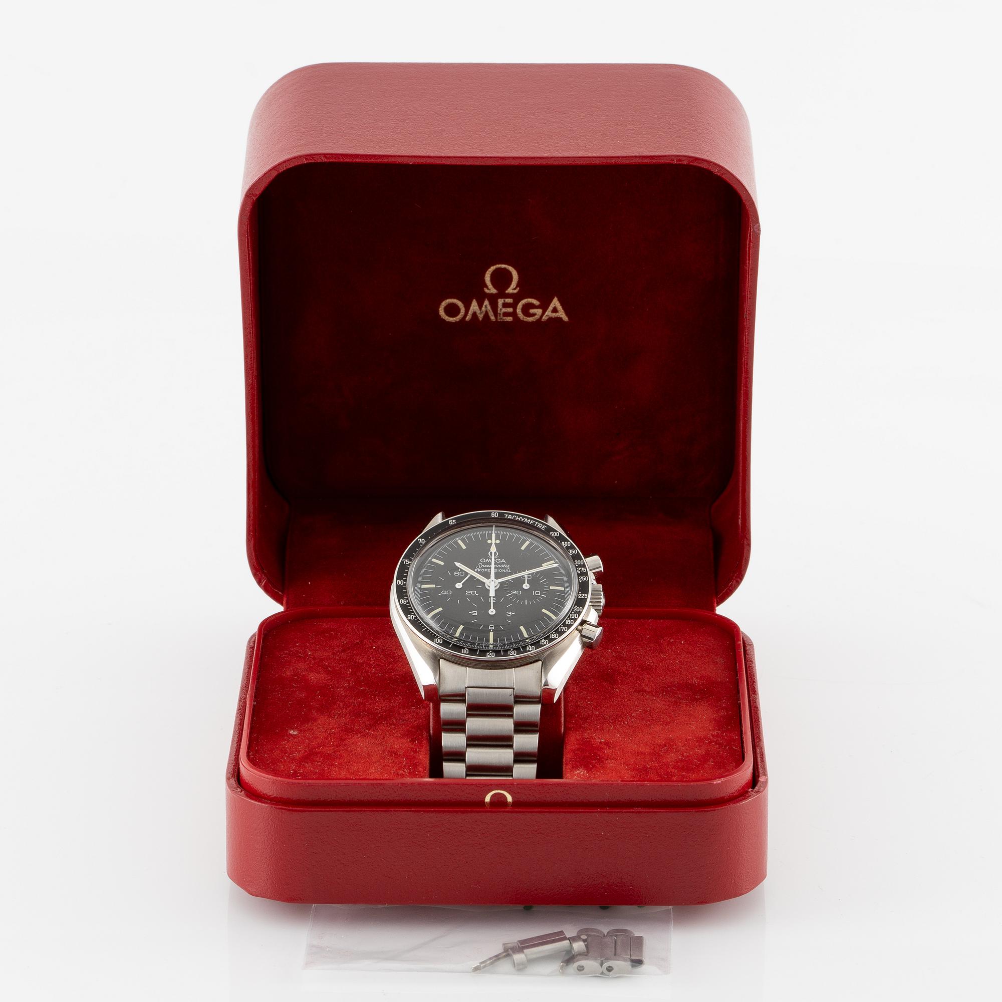 Omega, Speedmaster, chronograph, "CRS Case", "Moonwatch", wristwatch, 42 mm.