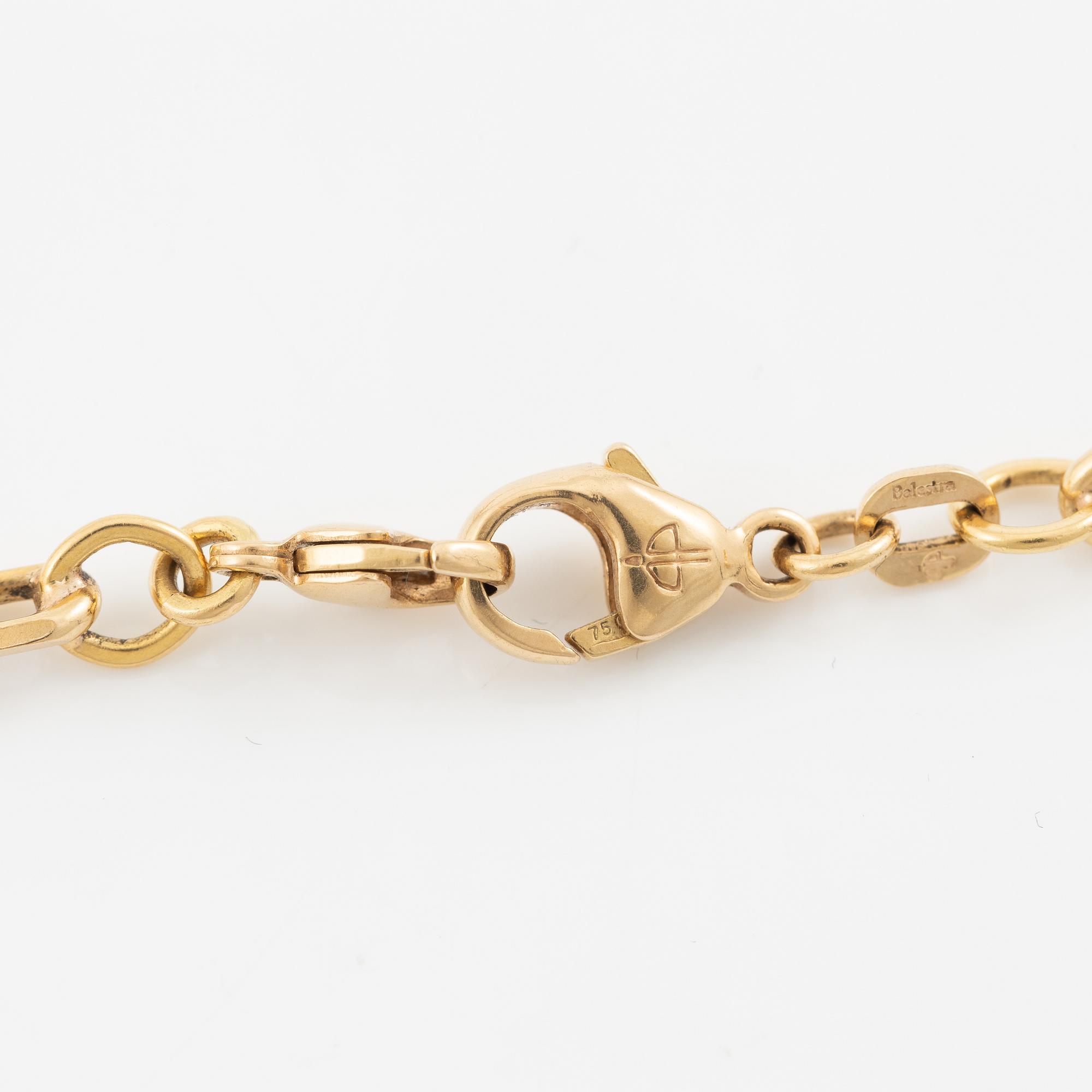 Necklace, chain, 18K gold, anchor link, Balestra.