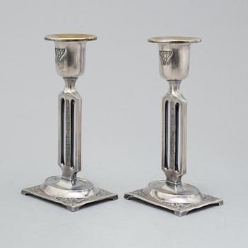 CANDLESTICKS, a pair, jugend, probably Germany, early 20th century.