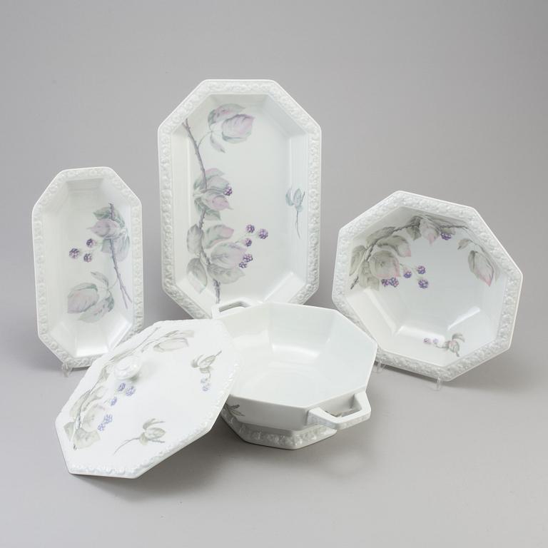 MATSERVIS, 58 delar, porslin, "Maria Björnbär", Rosenthal.