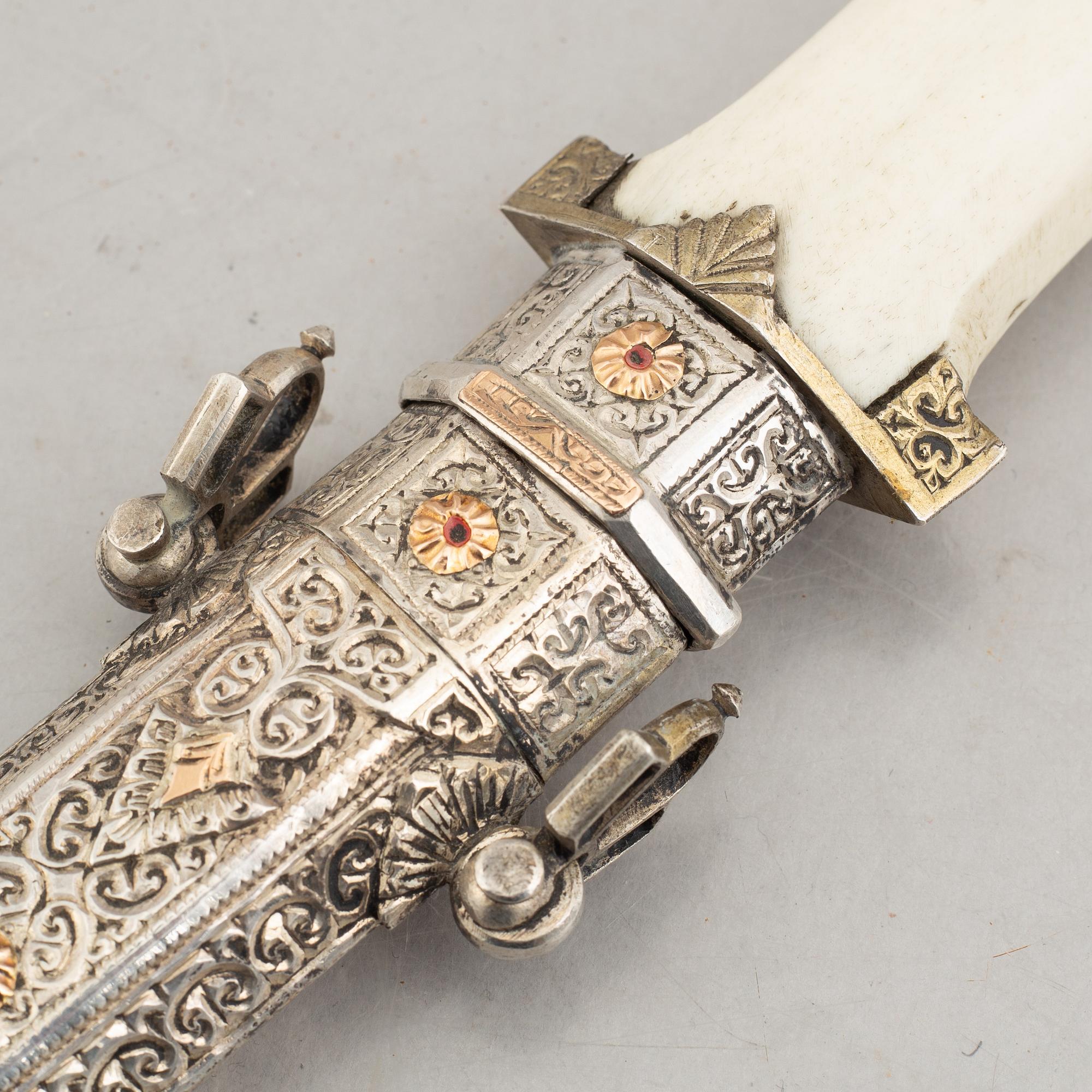 A lot of three Jambyias, Morocco, 20th century.