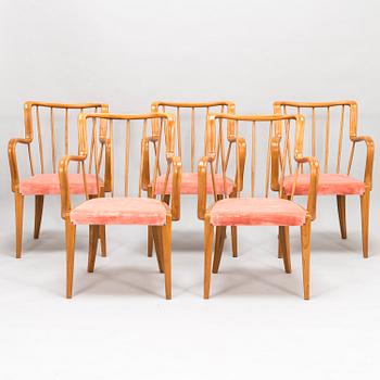 Five 1940's Finnish chairs.