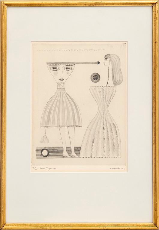 Max Walter Svanberg, drypoint signed dated and numbered 56 17/20.