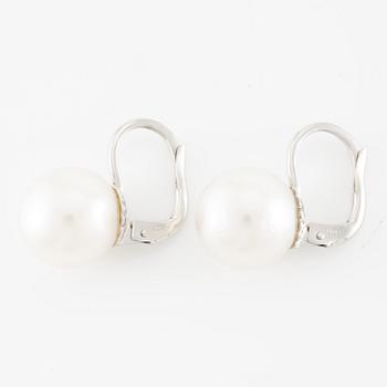 Örhängen 18K vitguld med odlade South sea pärlor.