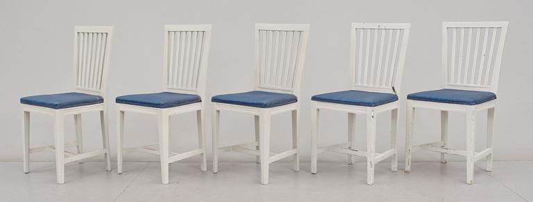 BORD MED STOLAR, 1+10+2, bla sengustavianska sign PALIS, 1800-tal.