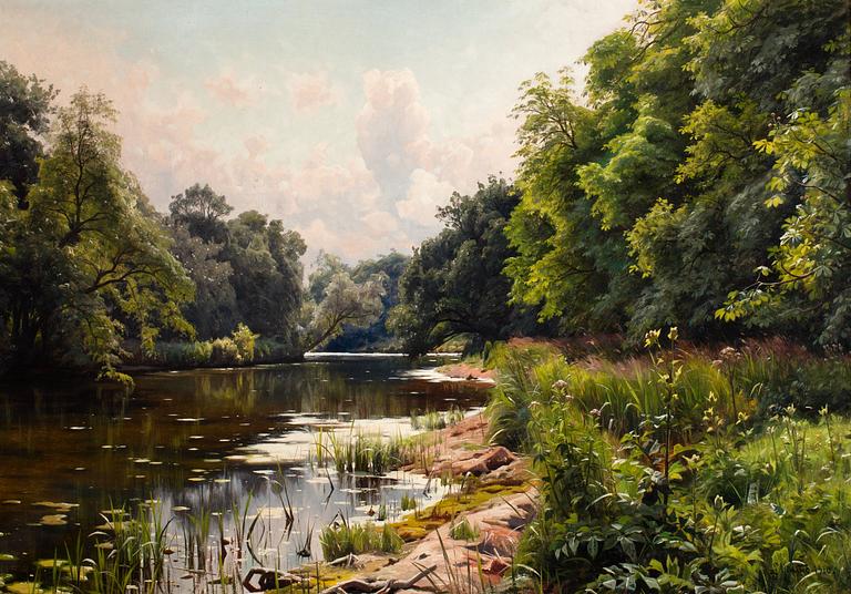 Peder Mork Mönsted, SUMMER DAY BY THE RIVER.