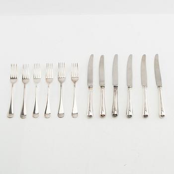 Cutlery, 12 pcs, silver, model "Swedish round", GAB, Eskilstuna, 1990s.