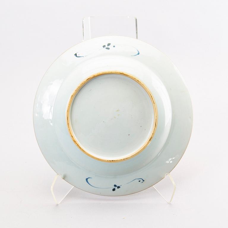 A Chinese Qianlong porcealin plate.