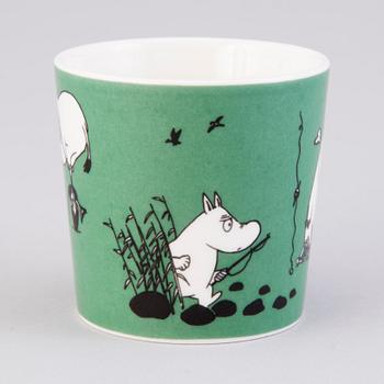 MOOMIN-MUG, porcelain, 'Mug dark green', Moomin Characters, Arabia 1991-1996.