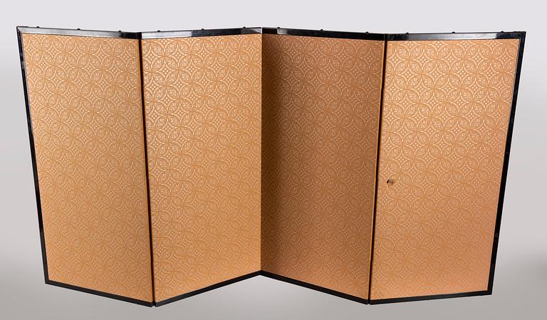 A Japanese four folded panel, 20th century.