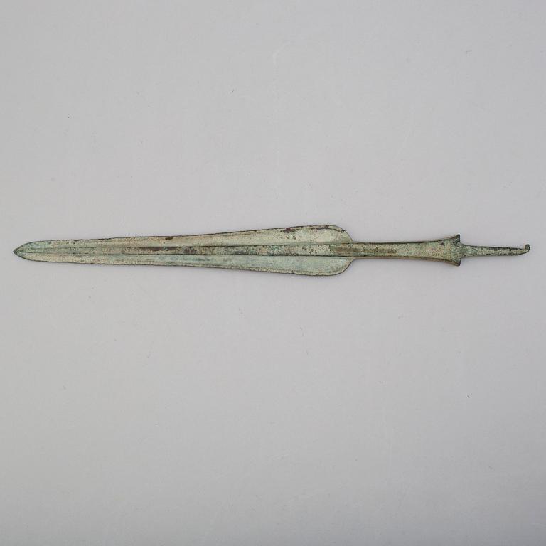 A bronze spearhead, probably Loristan around 1000 B.C.