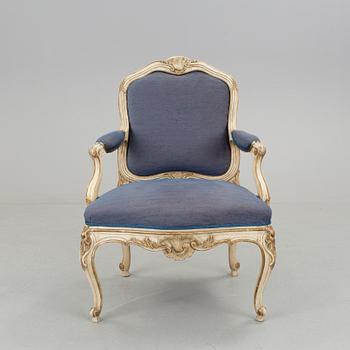 KARMSTOL, sekelskiftet 1900. Rokokostil.