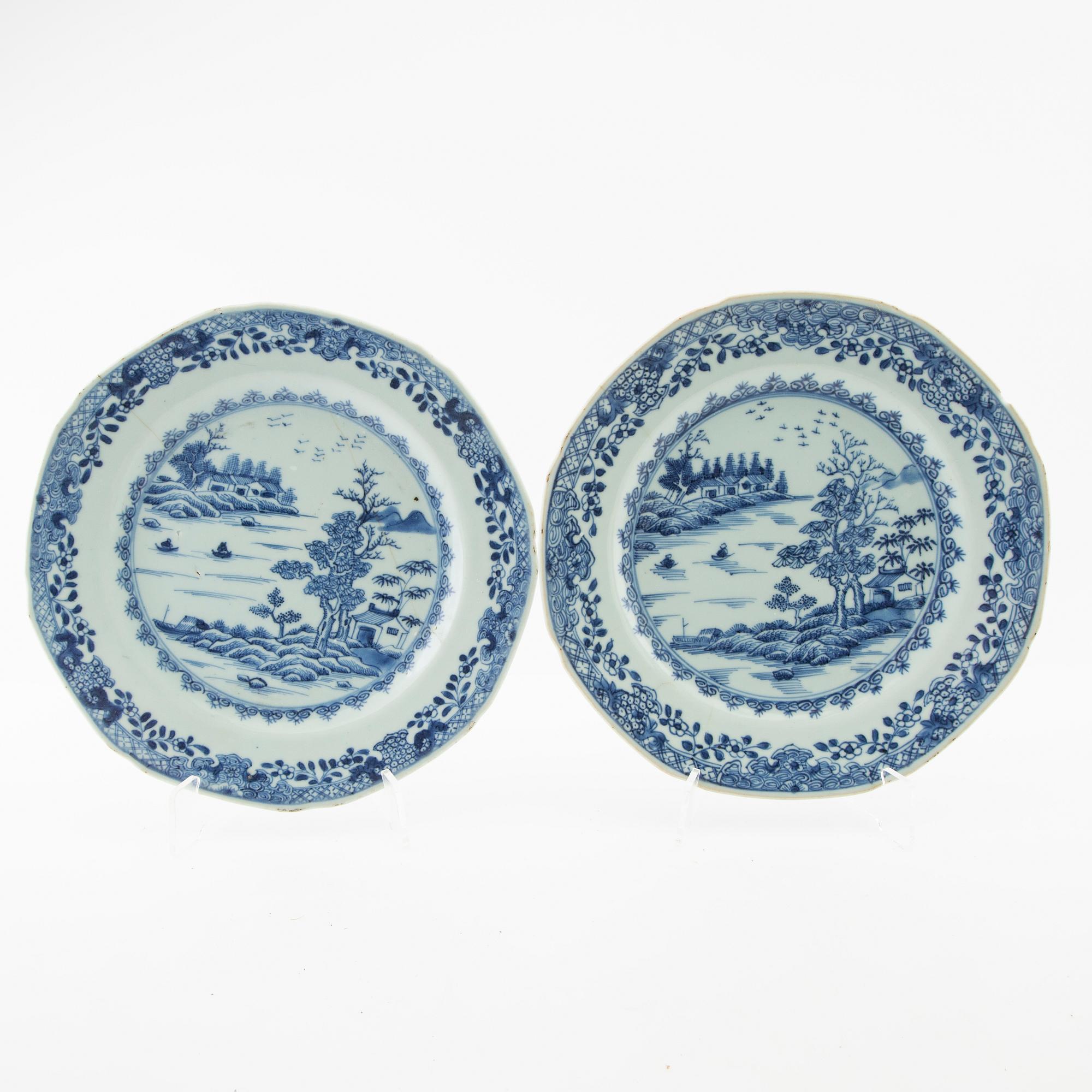 Plates 4 pcs China 19th century porcelain.
