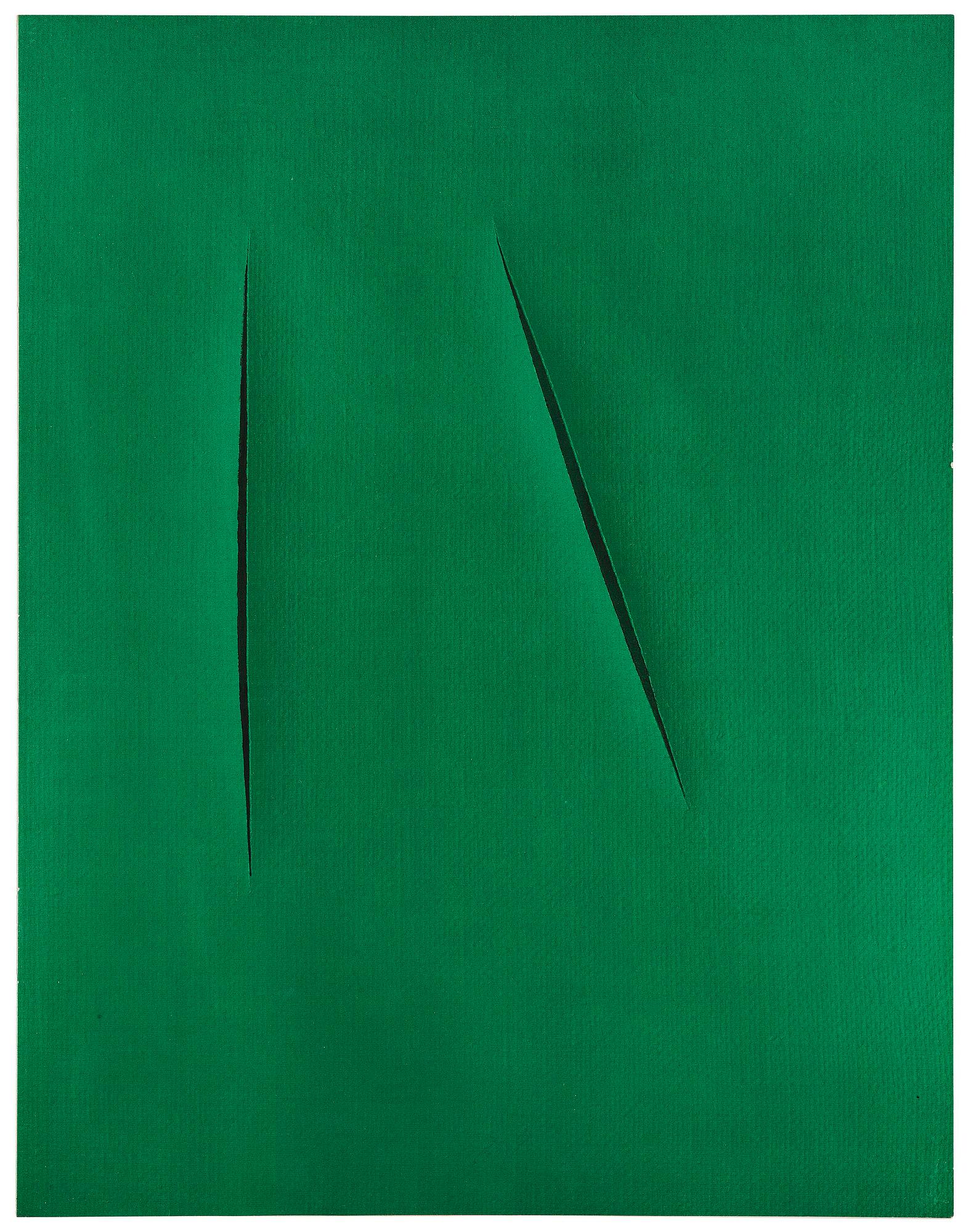 Lucio Fontana, efter, Concetto Spaziale (from XXe Siècle).