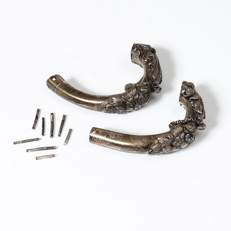 Kaffe- och teservis, 4 delar, silver, London, England 1828-29, Joseph Craddock resp Josiah Barnett.