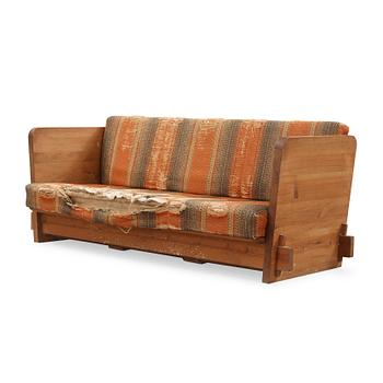 454. Axel Einar Hjorth, a 'Lovö' stained pine sofa, Nordiska Kompaniet, Sweden 1930's.