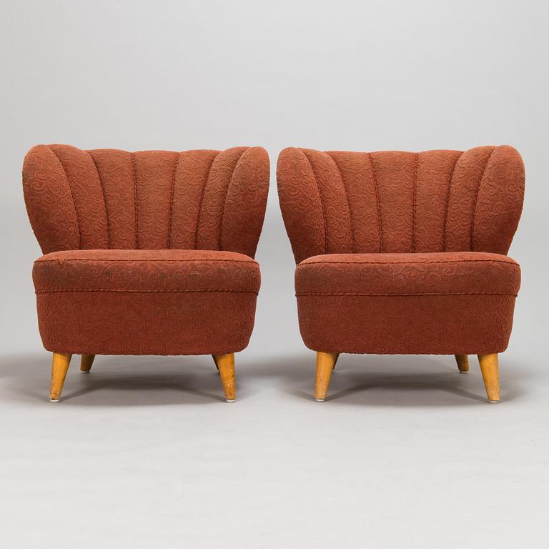 Fåtöljer, ett par, 1950-tal.