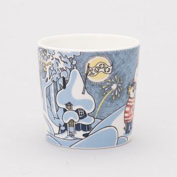 A Moomin 'Millenium' porcelain mug, Arabia, Finland, 1999-2000.