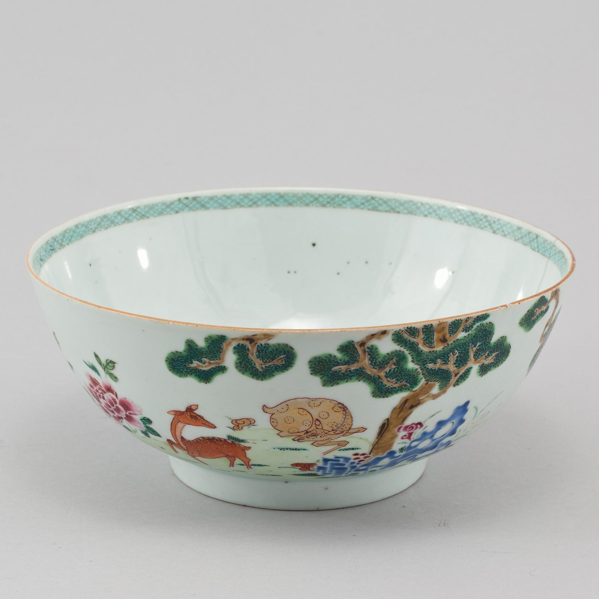 BÅLSKÅL, porslin, Kina, 1700-tal.