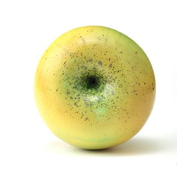 A Hans Hedberg faience apple, Biot, France.