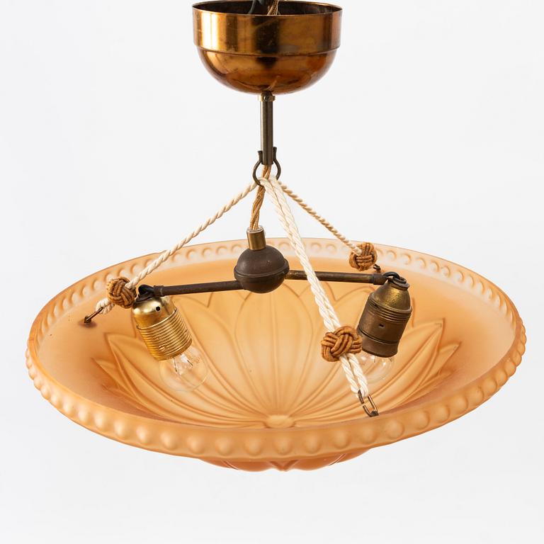 Harald Notini, Taklampor ett par, modell 10074, Böhlmarks Lampfabrik 1900-talets första hälft.