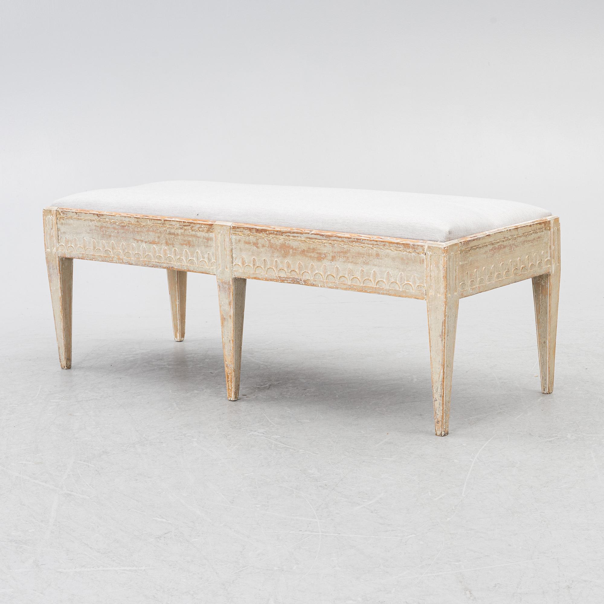 Bench, Gustavian, early 19th century.