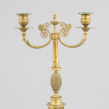 An Empire candelabra, first half of the 19th century.