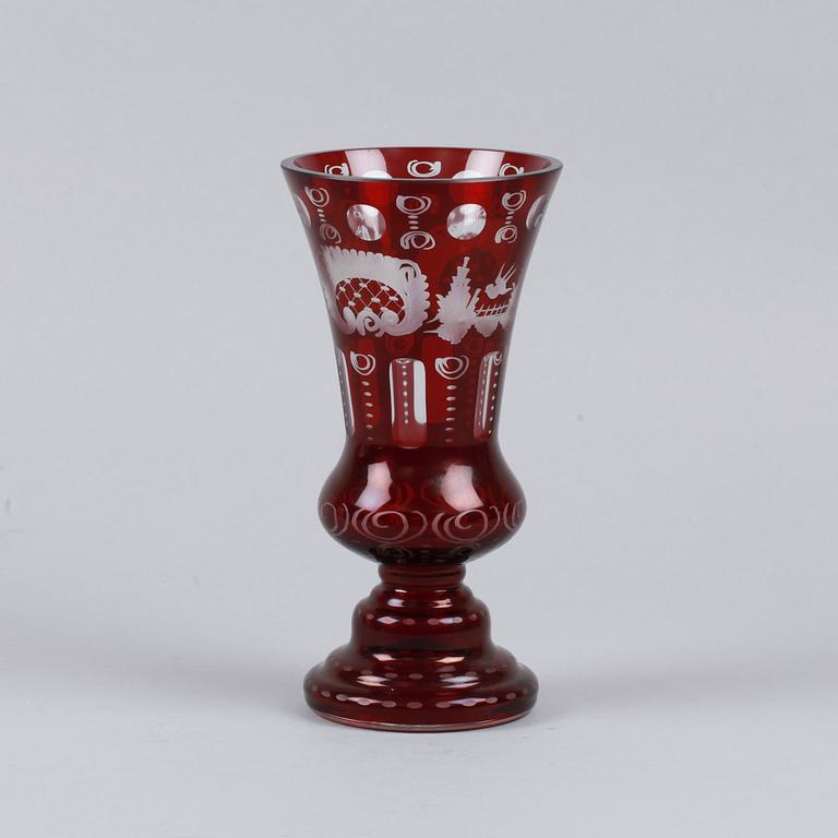 POKALGLAS, glas. Böhmen, 1800/1900-tal.