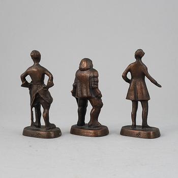 Allan Ebeling, sculptures, 3, signed.
