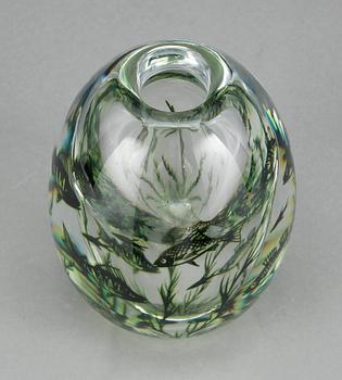 VAS, glas, "Fiskgraal", Edward Hald, Orrefors, signerad.