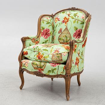 A bergère, Louis XV style, early 20th century.