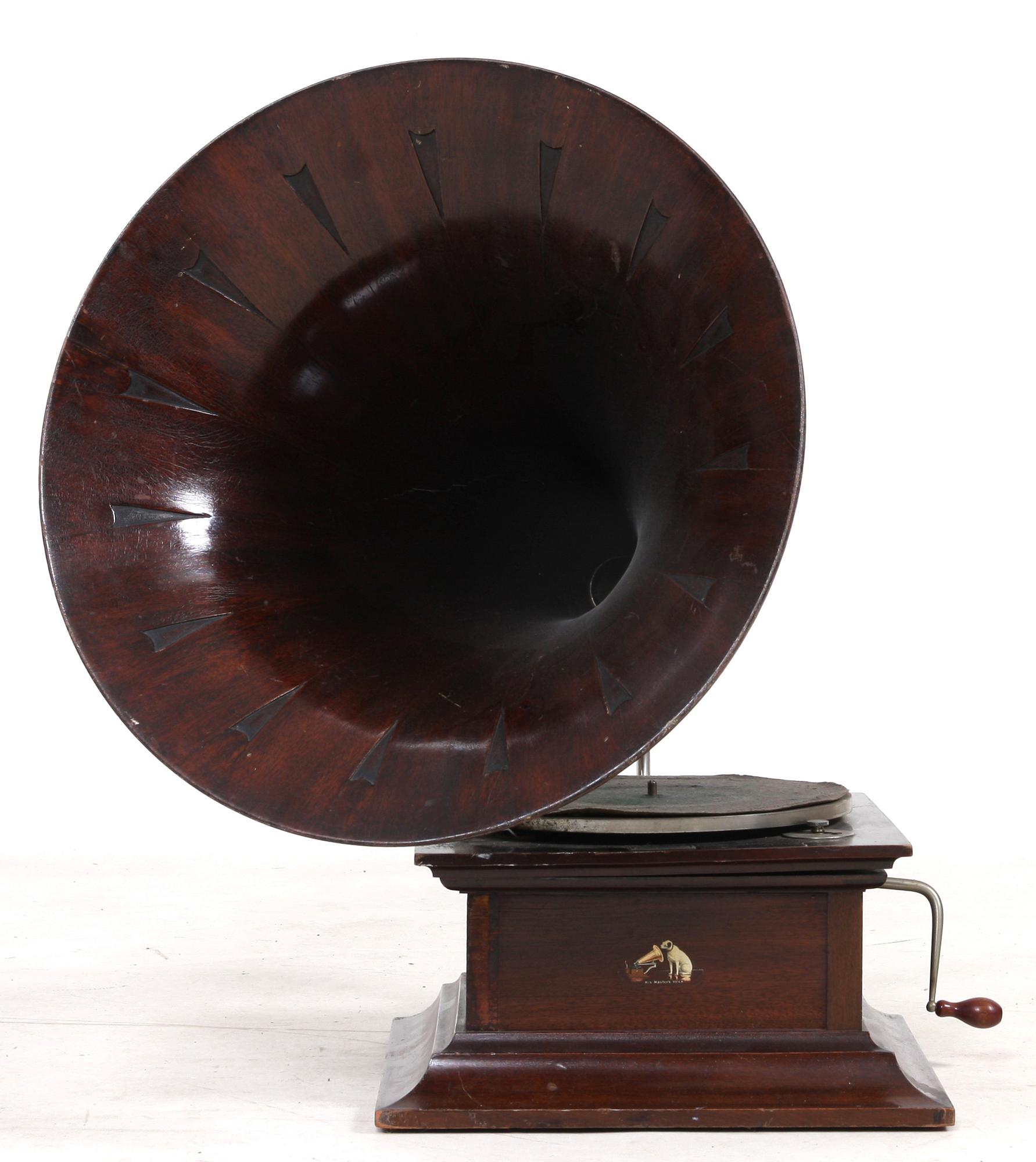 TRATTGRAMMOFON, His Master's Voice, 1900-talets början.