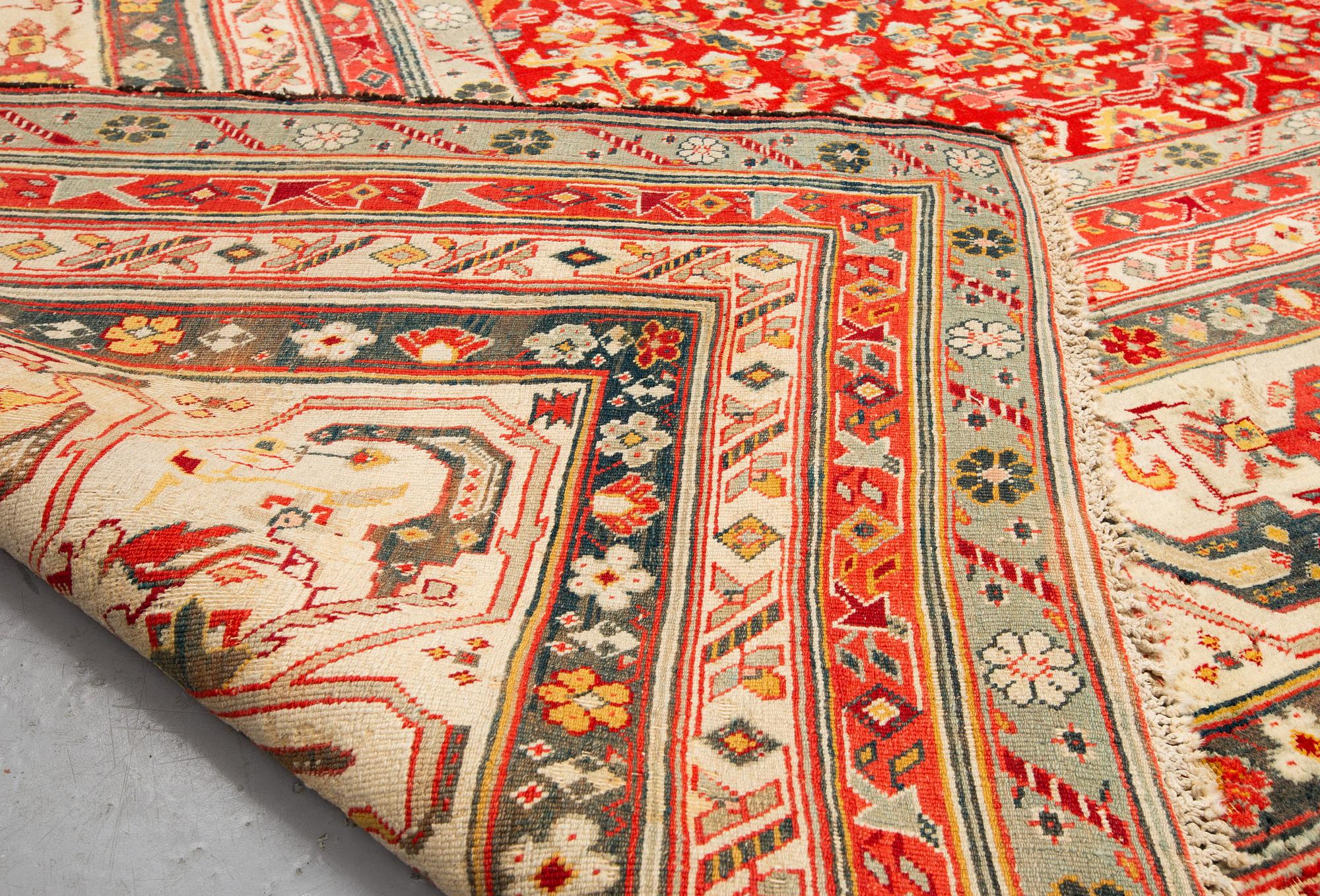 Matta, antik Indisk, sannolikt Agra, ca 467,5-474 x 369,5-374 cm.