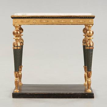A late Gustavian early 19th century console table.
