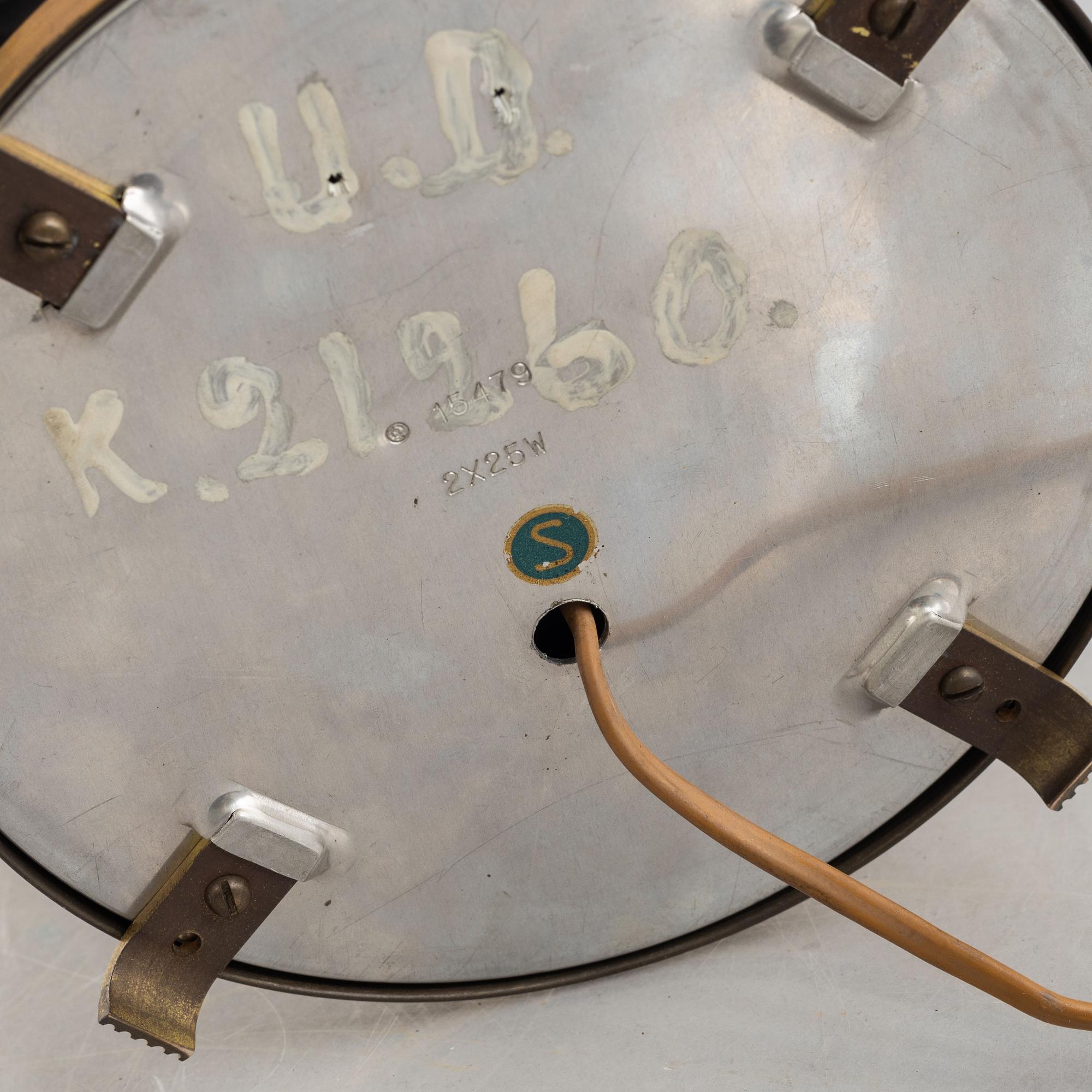 A Swedish Modern model '15479' table lamp, Arvid Böhlmarks Lampfabrik, 1940's.