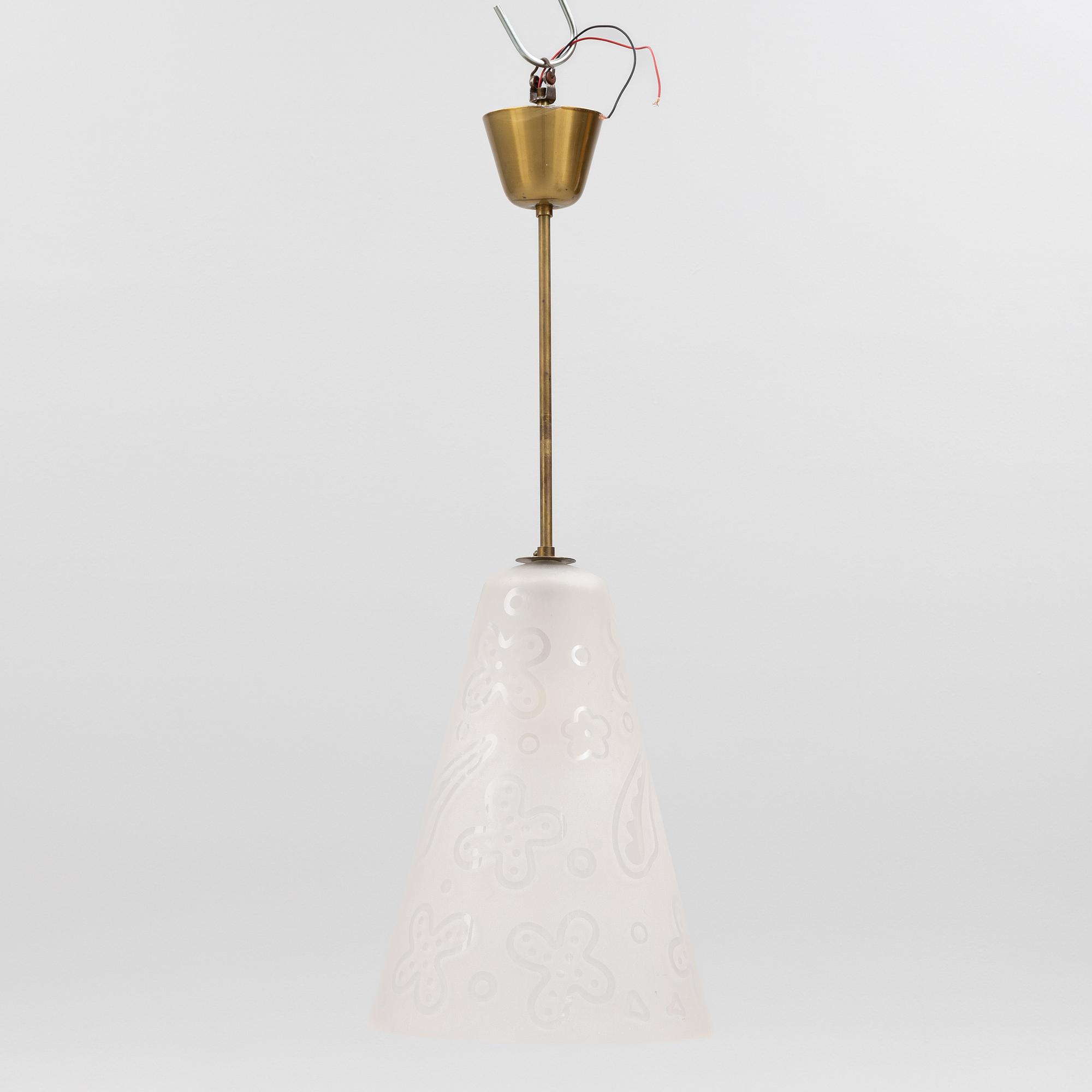 Harald Notini, Uno Westerberg, a ceiling lamp, Böhlmarks, first half of the 20th century.