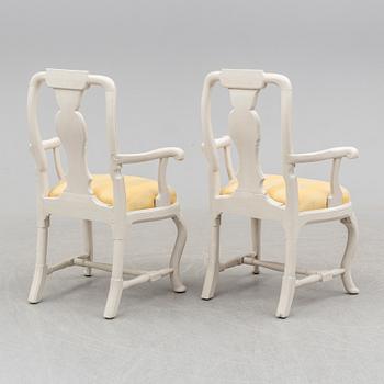 A pair of second half of the 18th century rokoko chairs.