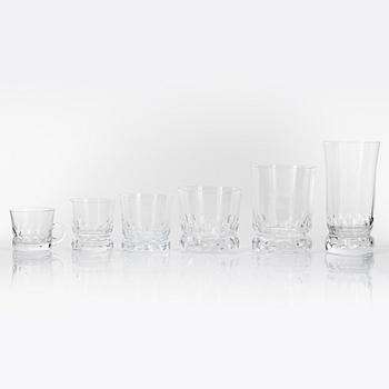 Göran Wärff, a 46-piece 'Prince' glass service, Kosta, Sweden.