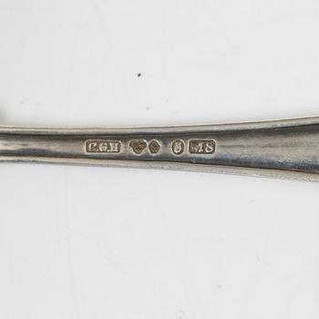 Kaffe-, mocka- och teskedar, 27 st, silver, Norge, Finland och Sverige.