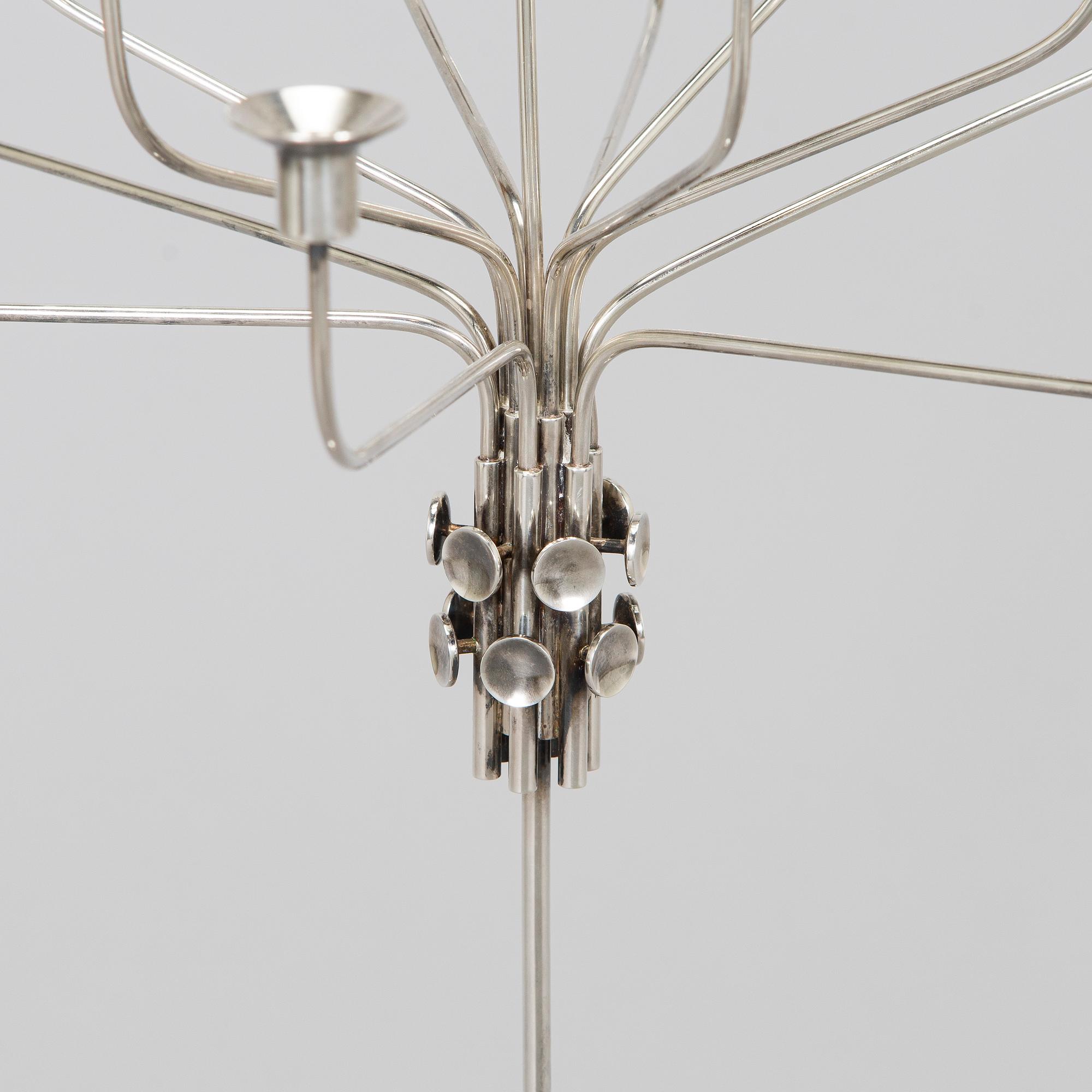 Tapio Wirkkala, kandelaber "TW412", silver Kultakeskus, Tavastehus 1985.