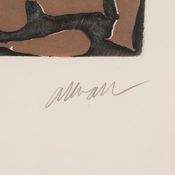 FERNANDEZ ARMAN, Etching and Aquatint, from portfolio "Bonjour Max Ernst". Signed an numbered 92/100.