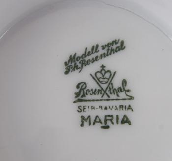 KAFFE- OCH MOCCASERVIS, 26 delar. Rosenthal "Maria" Björnbär.