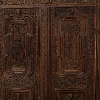 A German baroque cabinet, late 17th century.