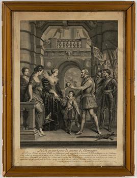 KOPPARSTICK, 2 st efter Rubens, 1800-tal.