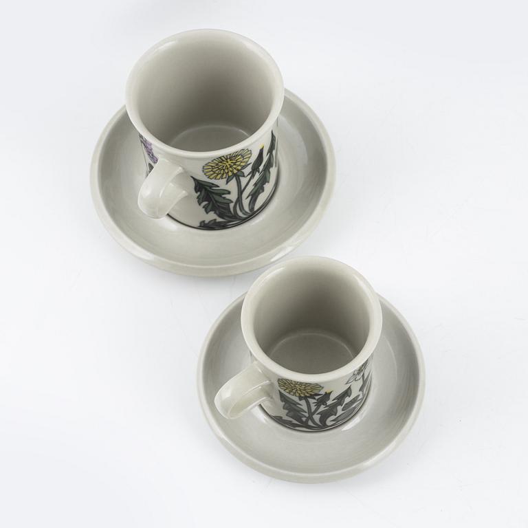 Esteri Tomula, a stoneware 'Flora' dinner and tea service, Arabia, Finland.