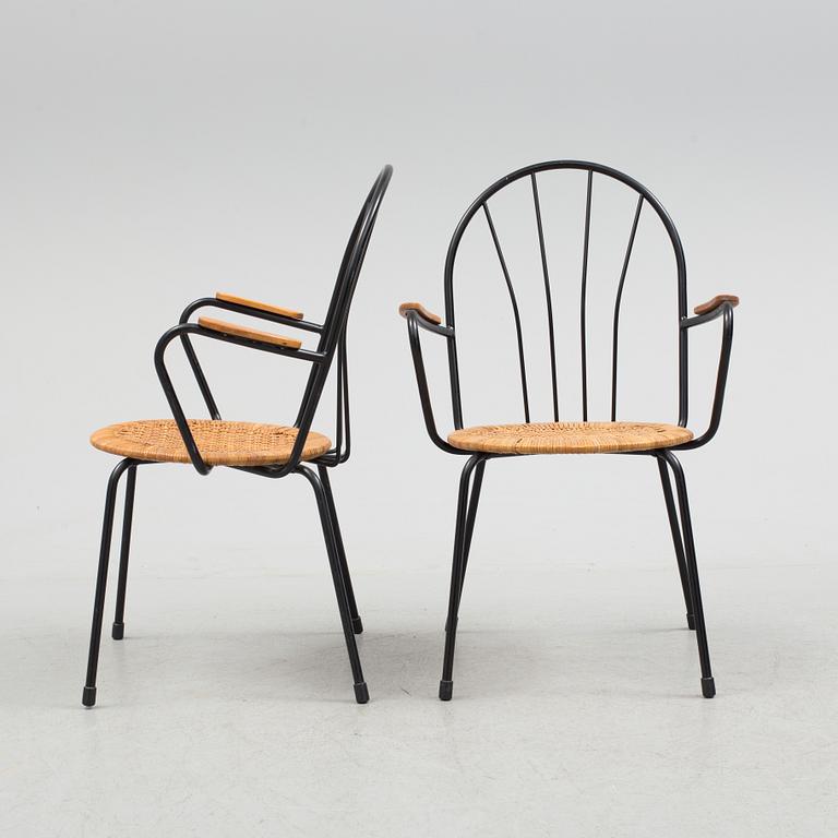 A set of six second half of the 20th century chairs.