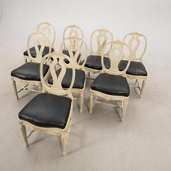 Chairs 8 pcs. Gustavian style mid-20th century.