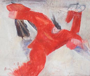 828. Birgit Broms, Ice skaters.